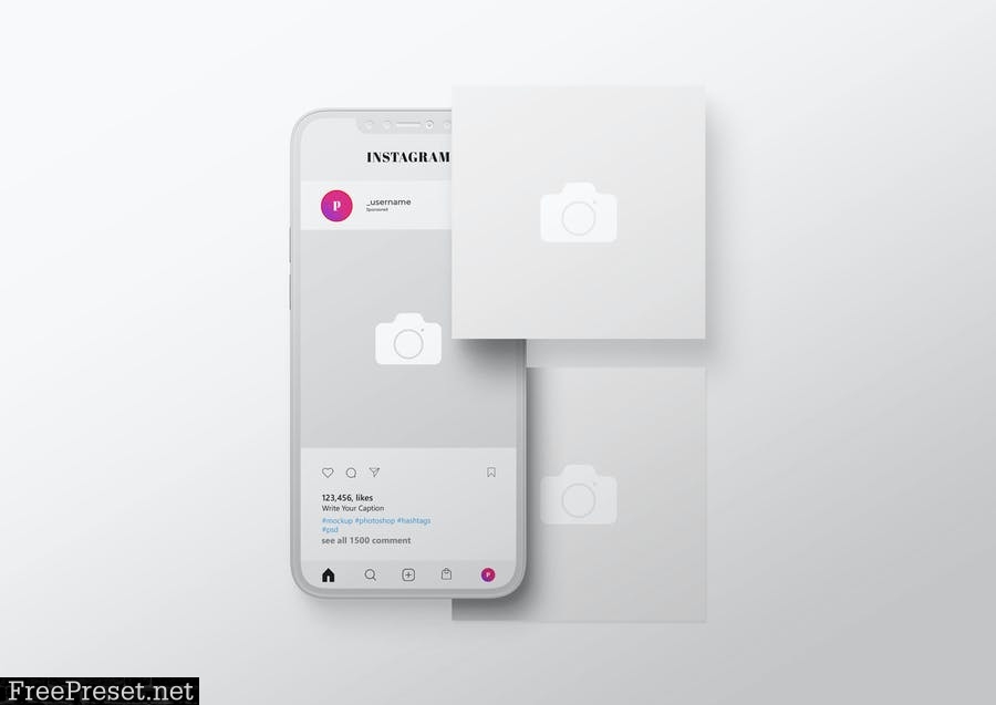 Instagram Post Mockup Template - Vol 02 9KLPF5B