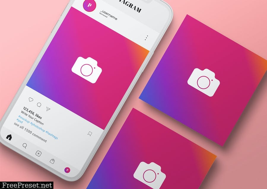 Instagram Post Mockup Template - Vol 03 FX8FPK3