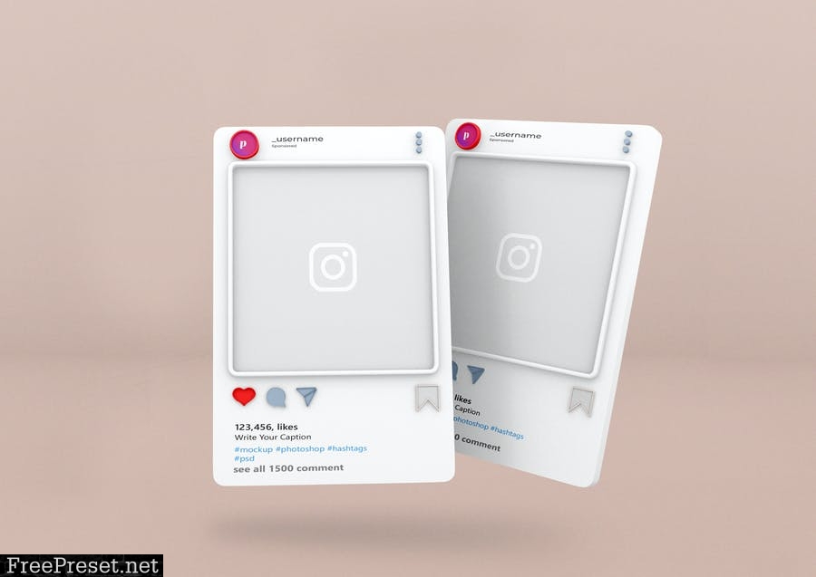 Instagram Post Mockup Template - Vol 04 VVD9GQT