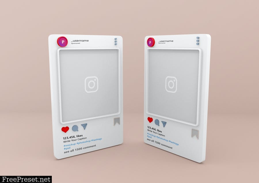 Instagram Post Mockup Template - Vol 04 VVD9GQT