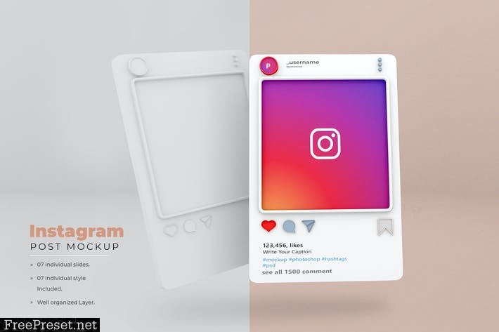 Instagram Post Mockup Template - Vol 04 VVD9GQT