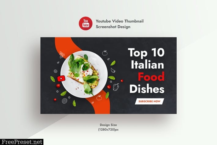 Italian Food & Restaurant YouTube Video Thumbnail RR48T5M