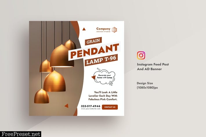Lamp & Home Decor Instagram Feed Sale's AD Banner 9DURJ3N