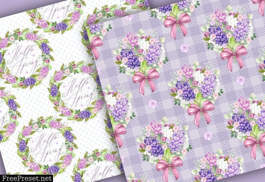 Lilac digital paper pack UG2SXXZ