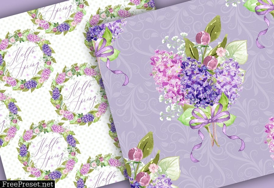 Lilac digital paper pack UG2SXXZ