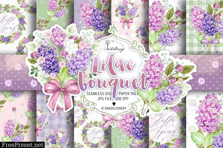 Lilac digital paper pack UG2SXXZ