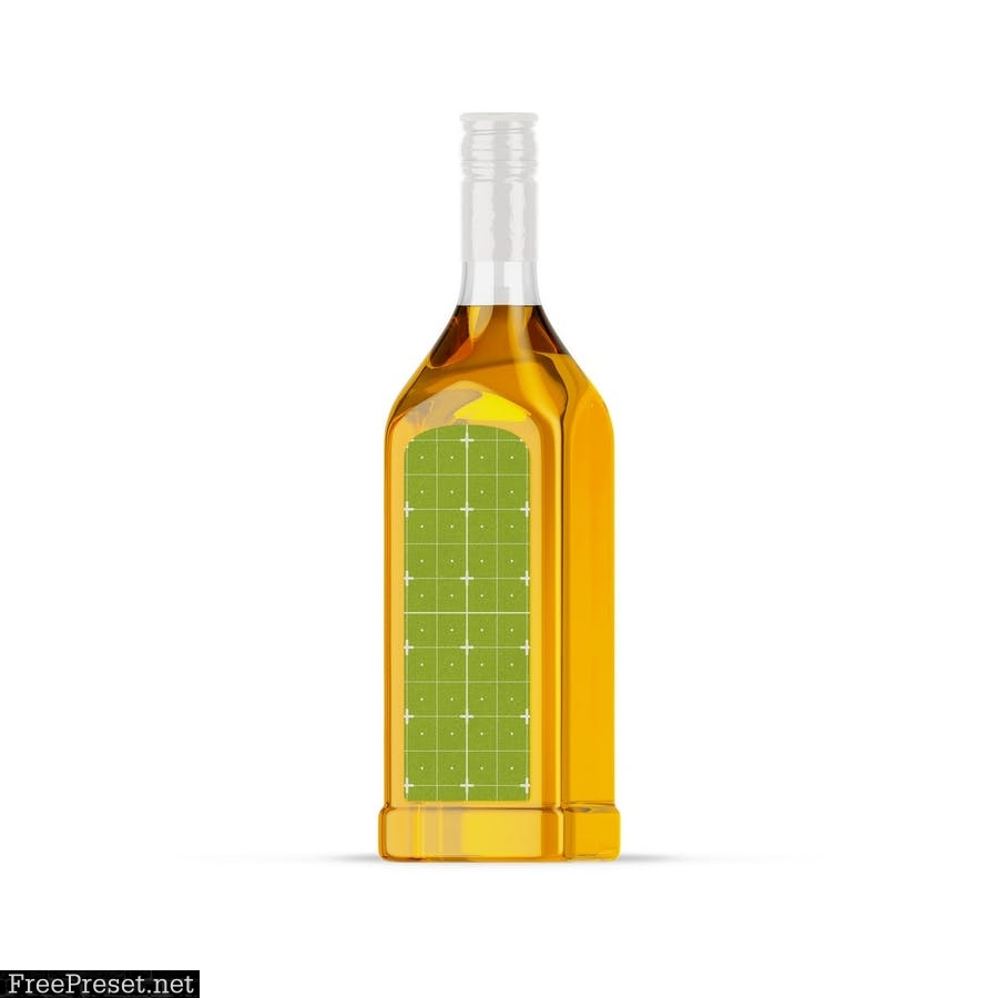 Liquor Glass Bottle Mockup A62PM5W