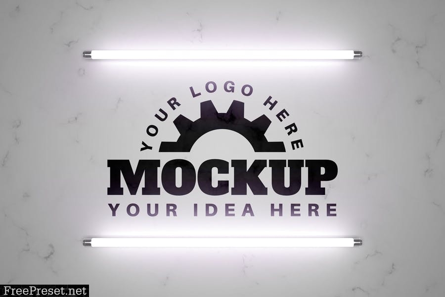 Logo in light - mockup template WKGUT6P