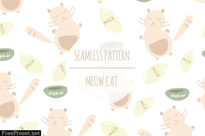 Meow Cat – Seamless Pattern TEWJQTX