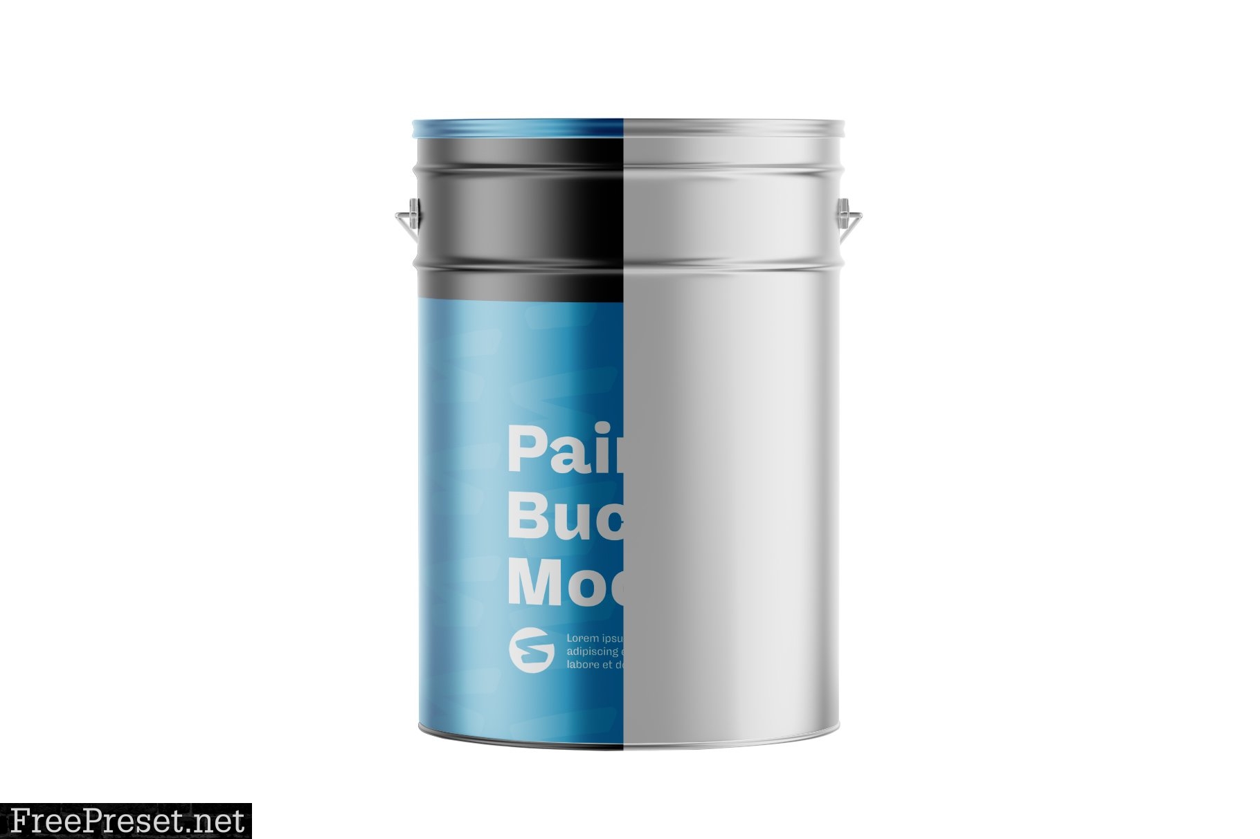 Metalic Paint Buckt Mockup 6063327