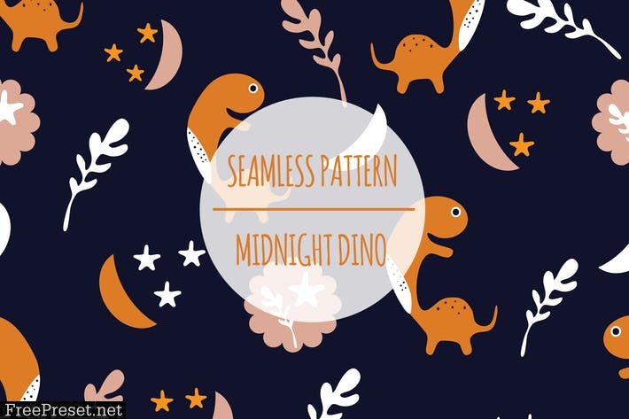 Midnight Dino – Seamless Pattern 387J9CJ