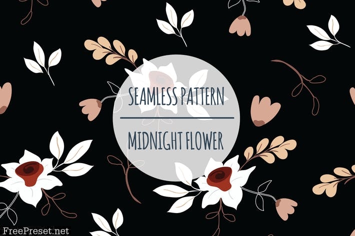 Midnight Flower – Seamless Pattern H8N3FSZ