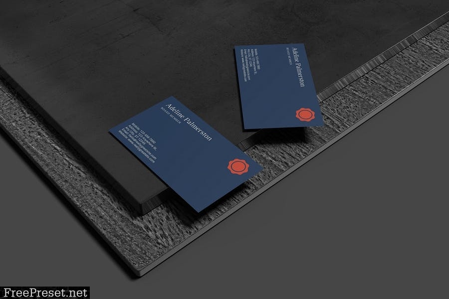 Minimal Business Card Mockup ELMN2TP