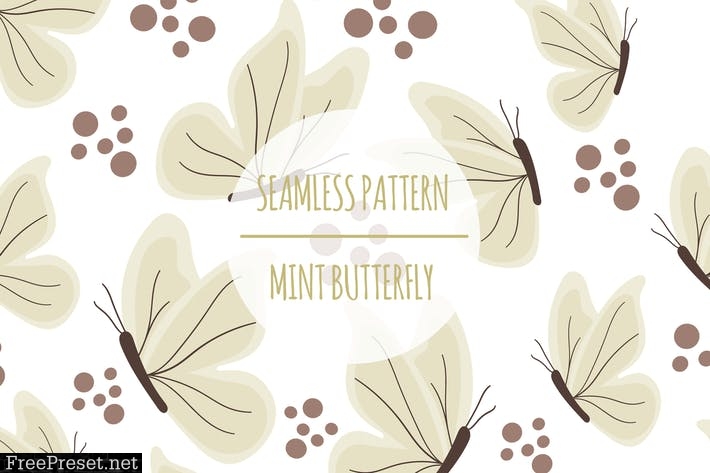 Mint Butterfly – Seamless Pattern S46B2AK