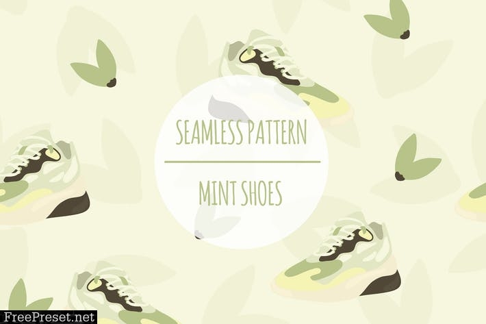 Mint Shoes – Seamless Pattern XJY9SXX