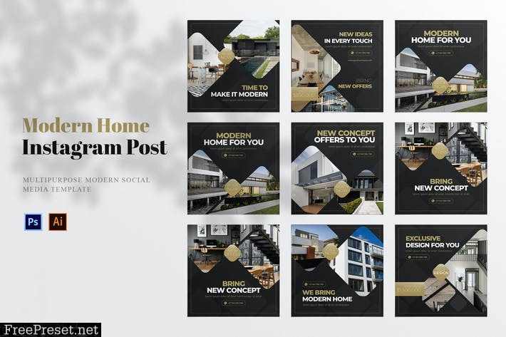 Modern Home Social Media Post 7HEC4B7