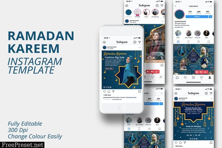 MS - Ramadan Kareem Instagram Template CJ33RAU