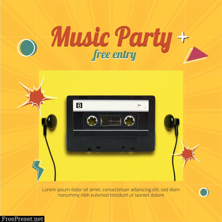 Music Party Social Media Post WKSZPCK