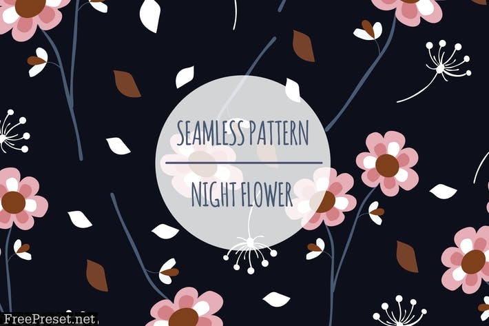 Night Flower – Seamless Pattern FD4BXVD