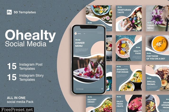 Ohealty - 30 Instagram Post & Story Template 5PA96QY