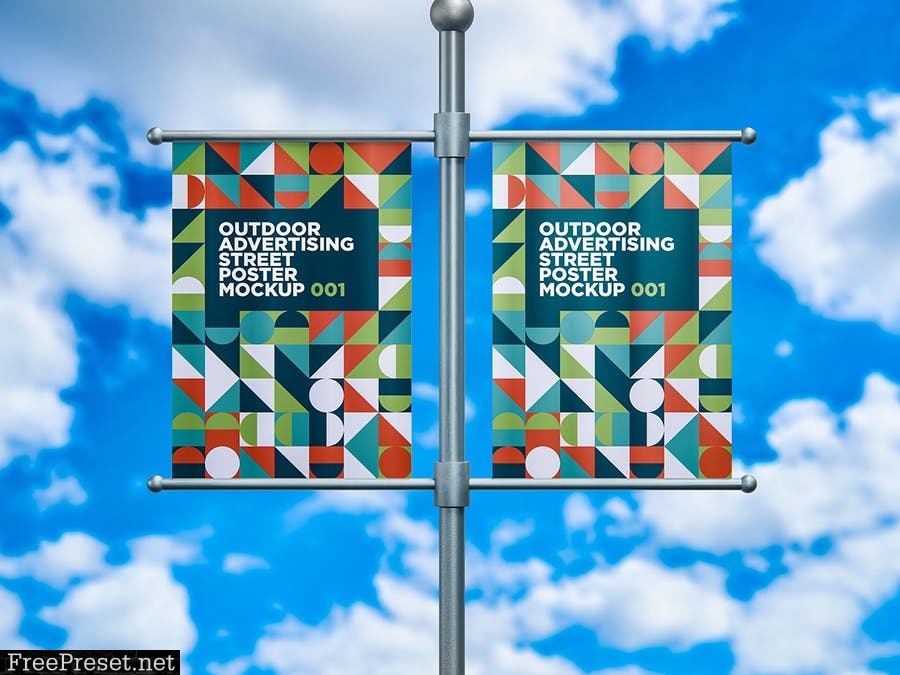 Outdoor Advertising Street Poster Mockup 001 ZXTGA3M