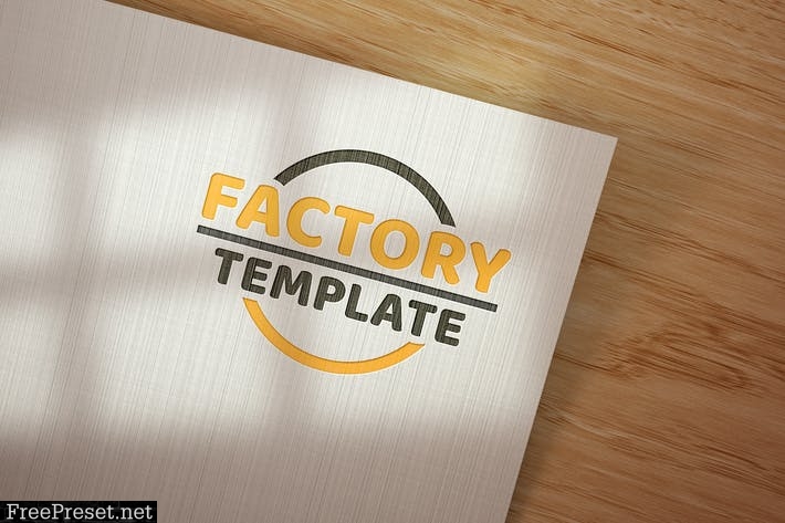 Paper company with a logo - mockup template BUV8AU9