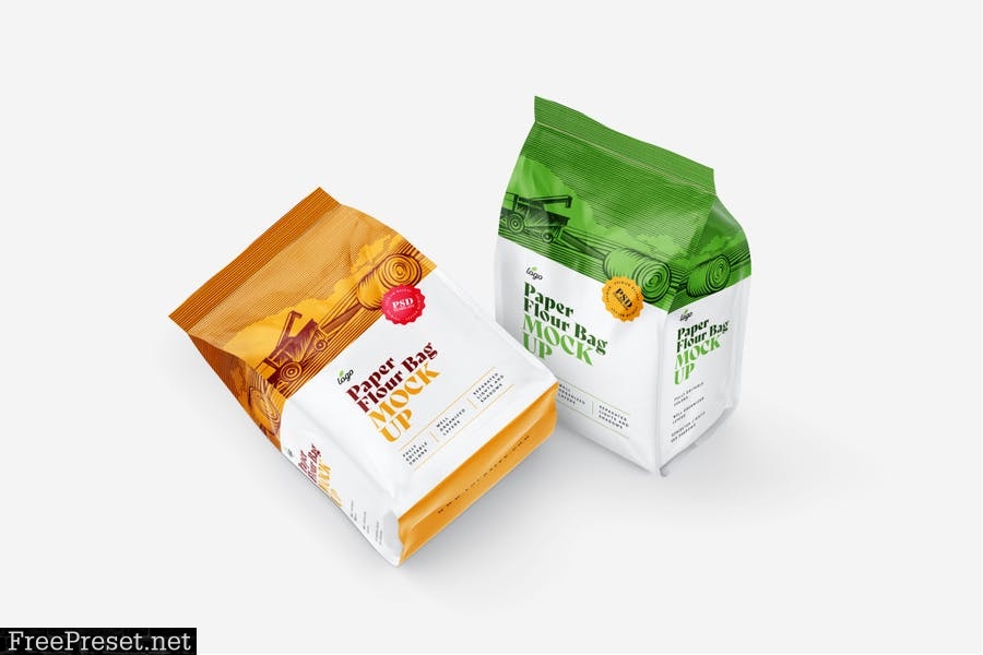 Download Paper Flour Bag Mockup Set Pouch Ta4eehc