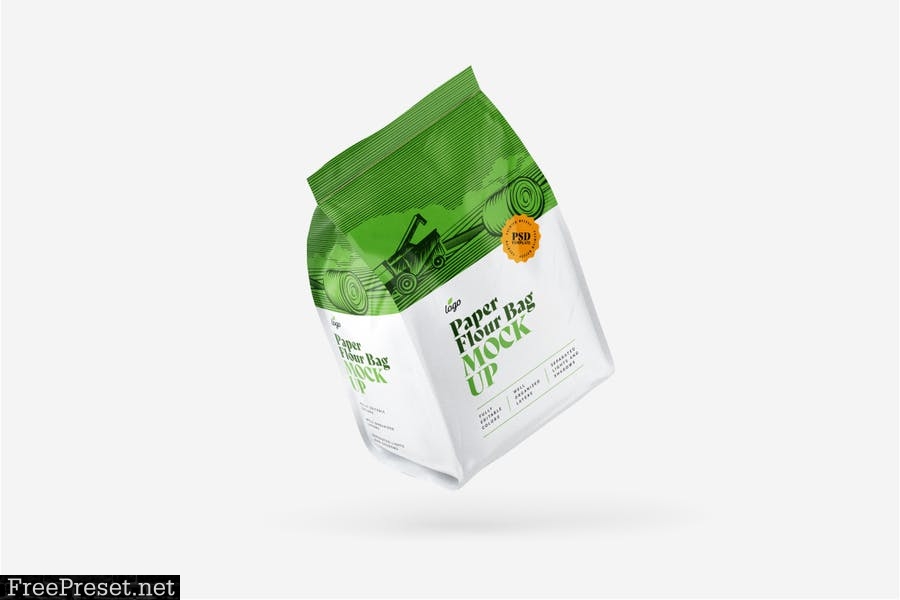 Paper Flour Bag Mockup Set | Pouch TA4EEHC