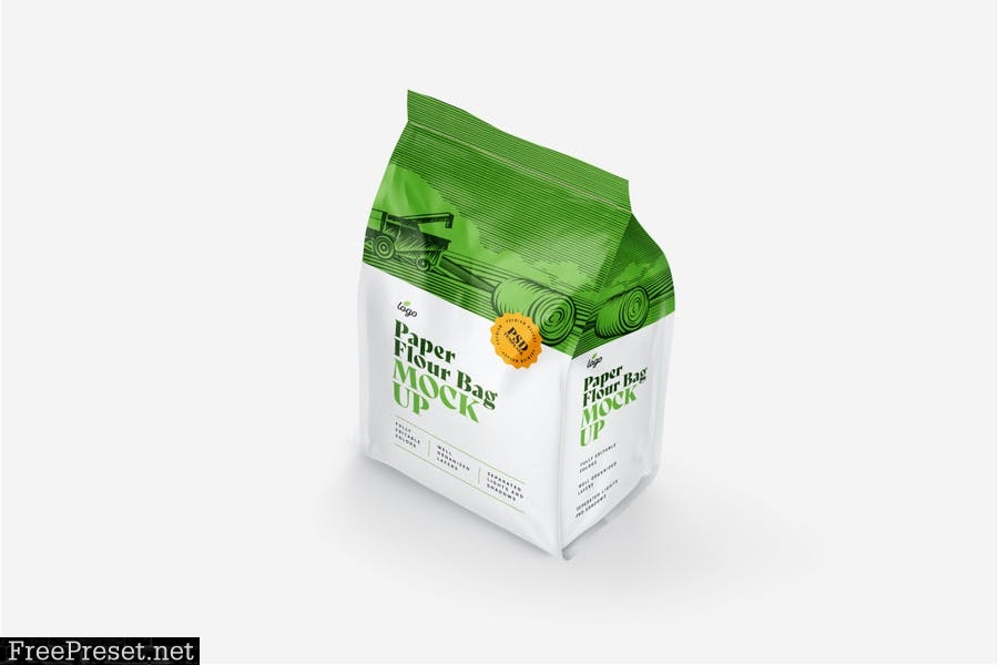 Paper Flour Bag Mockup Set | Pouch TA4EEHC