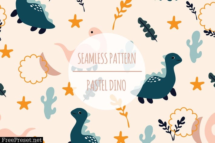 Pastel Dino – Seamless Pattern V8UMKAM