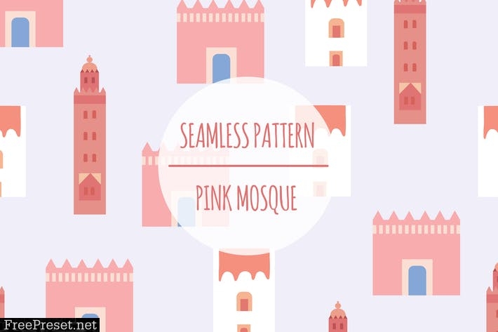 Pink Mosque – Seamless Pattern J3JSSQV