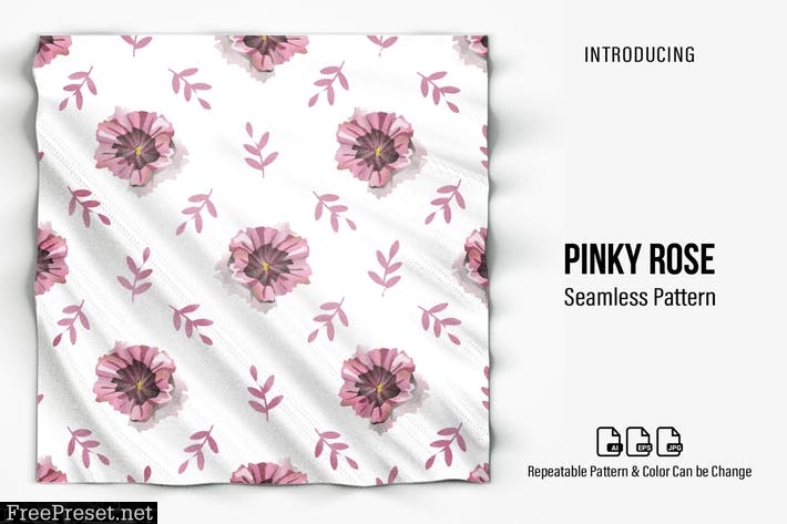 Pinky Rose Seamless Pattern G3NYKGD