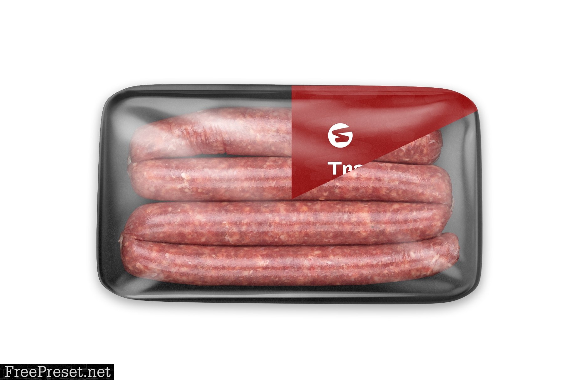 Plastic Tray With Sausage Mockup 6063387