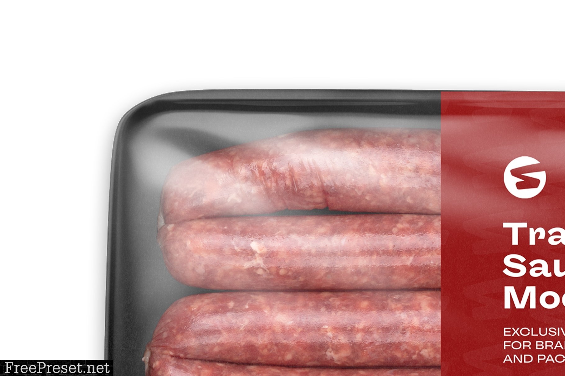 Plastic Tray With Sausage Mockup 6063387