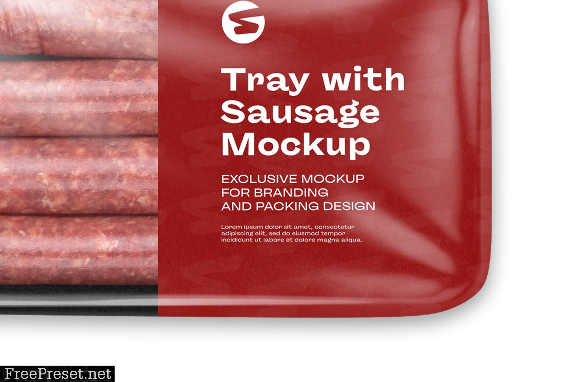 Plastic Tray With Sausage Mockup 6063387