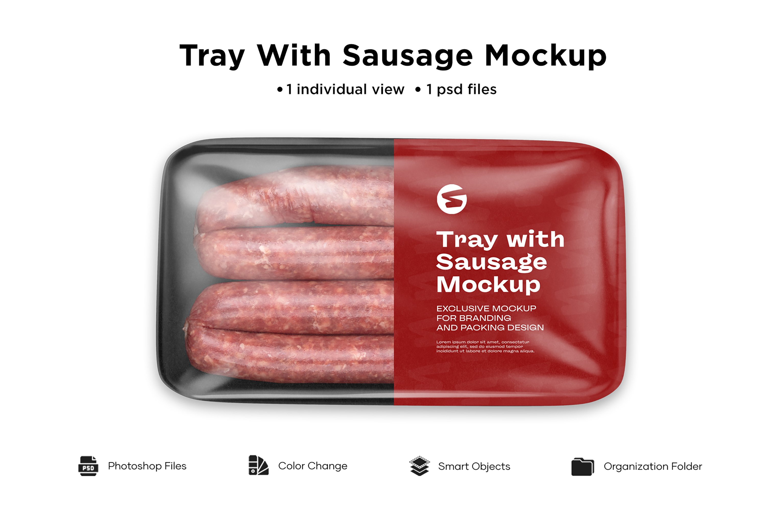 Download Plastic Tray With Sausage Mockup 6063387