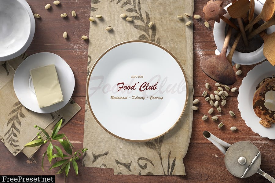 Plate Mockup — Kitchen Set 1