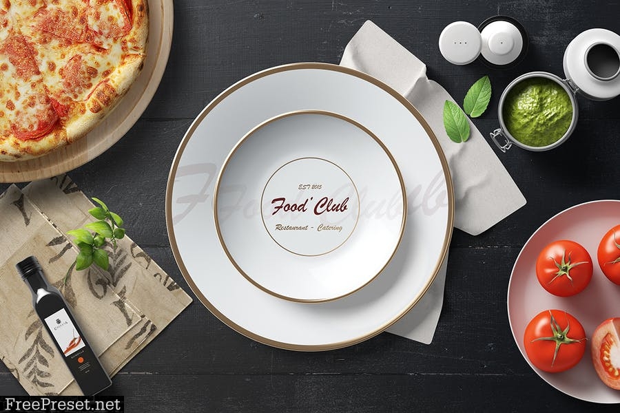 Plate Mockup — Kitchen Set 1