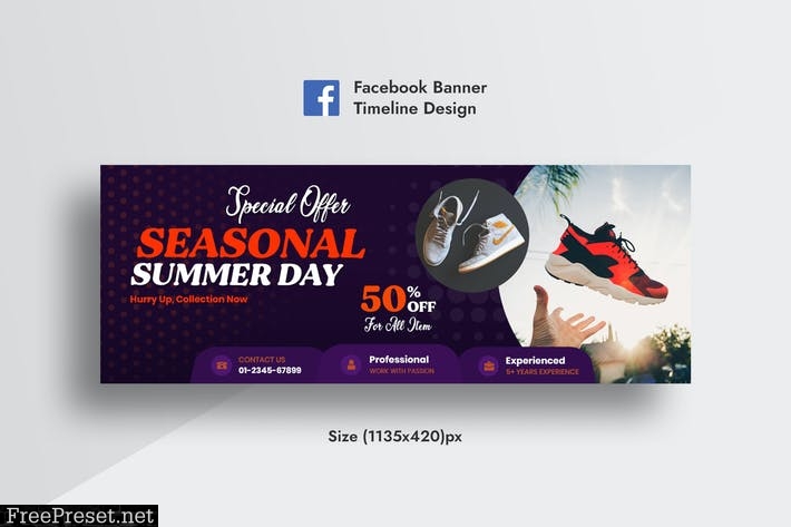 Promotional & Shoes AD Banner Facebook Timeline 9DJR237