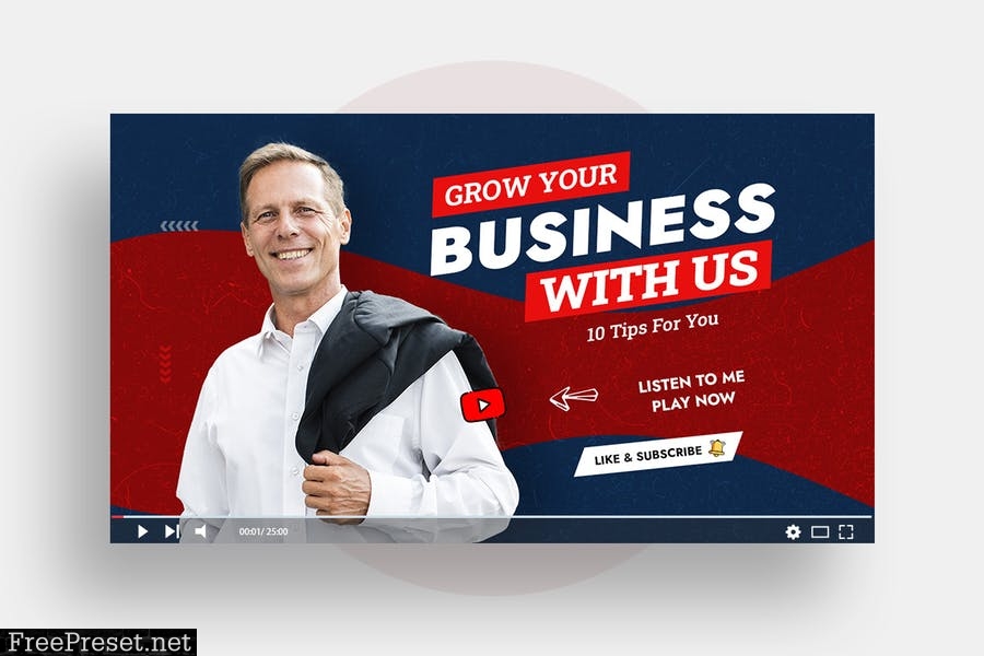 Promotional Business & Corporate YouTube Thumbnail 7R8J4VF