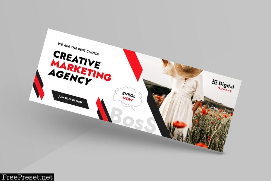 Promotional Corporate & Agency Facebook AD Banner YVEZE6N