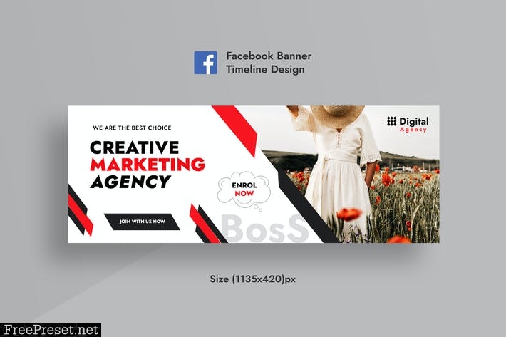Promotional Corporate & Agency Facebook AD Banner YVEZE6N