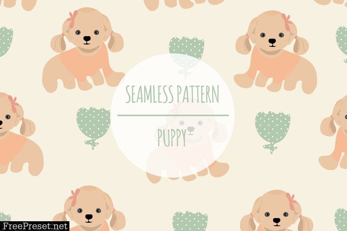 Puppy – Seamless Pattern Y9PAK8J