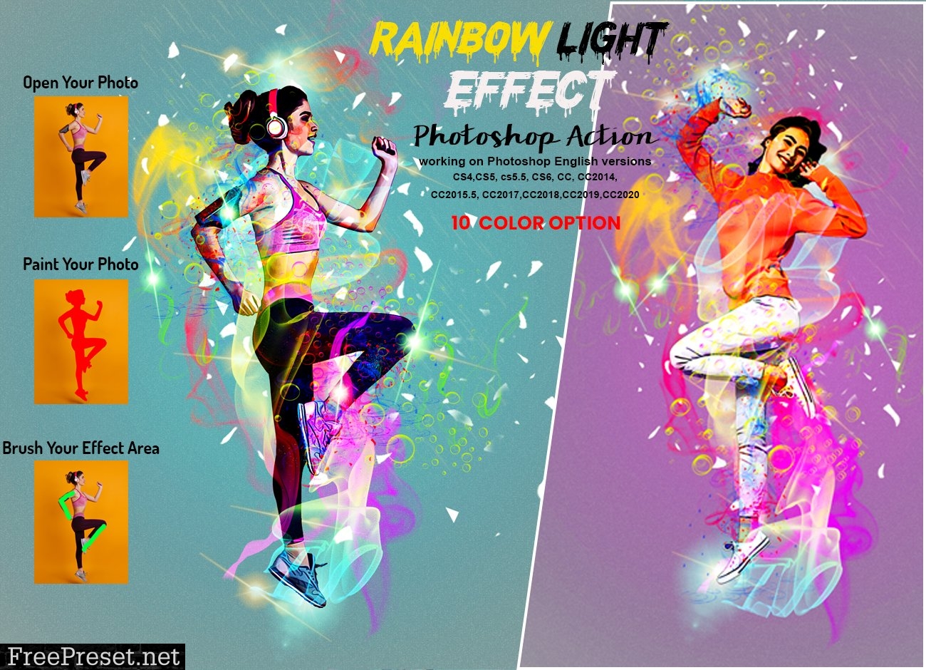 Rainbow Light Effect PS Action 5940257