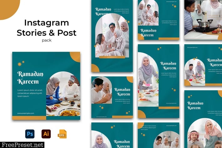 Ramadhan Kareem Instagram Stories & Post Pack JC7D4YC