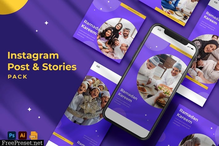 Ramadhan Kareem Instagram Stories & Post Pack RR9TX3K