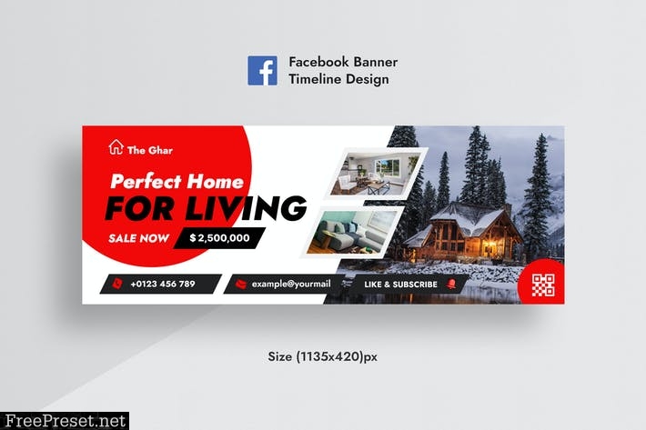 RealEstate FB AD Banner Facebook Timeline Cover FGSQJQA