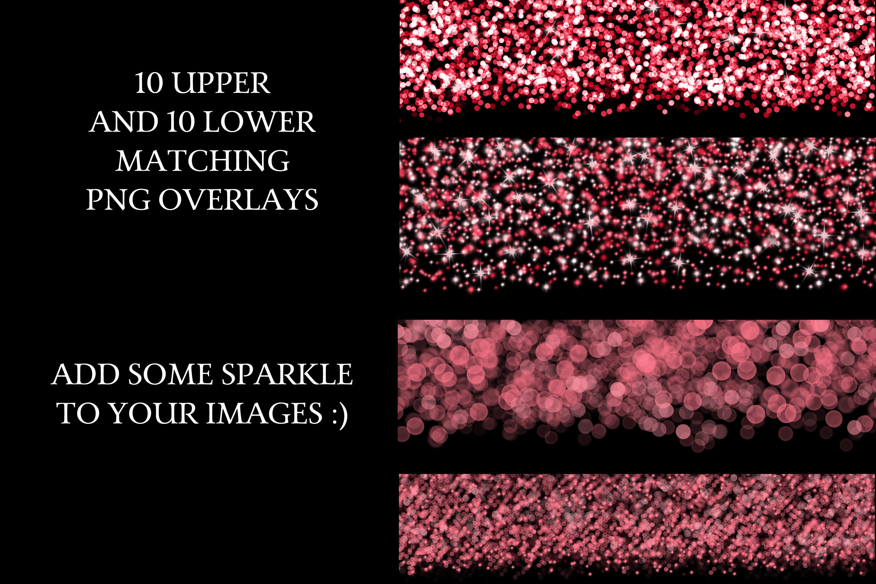 Rhodonite Pink - 10 Upper & 10 Lower Decorative Overlays