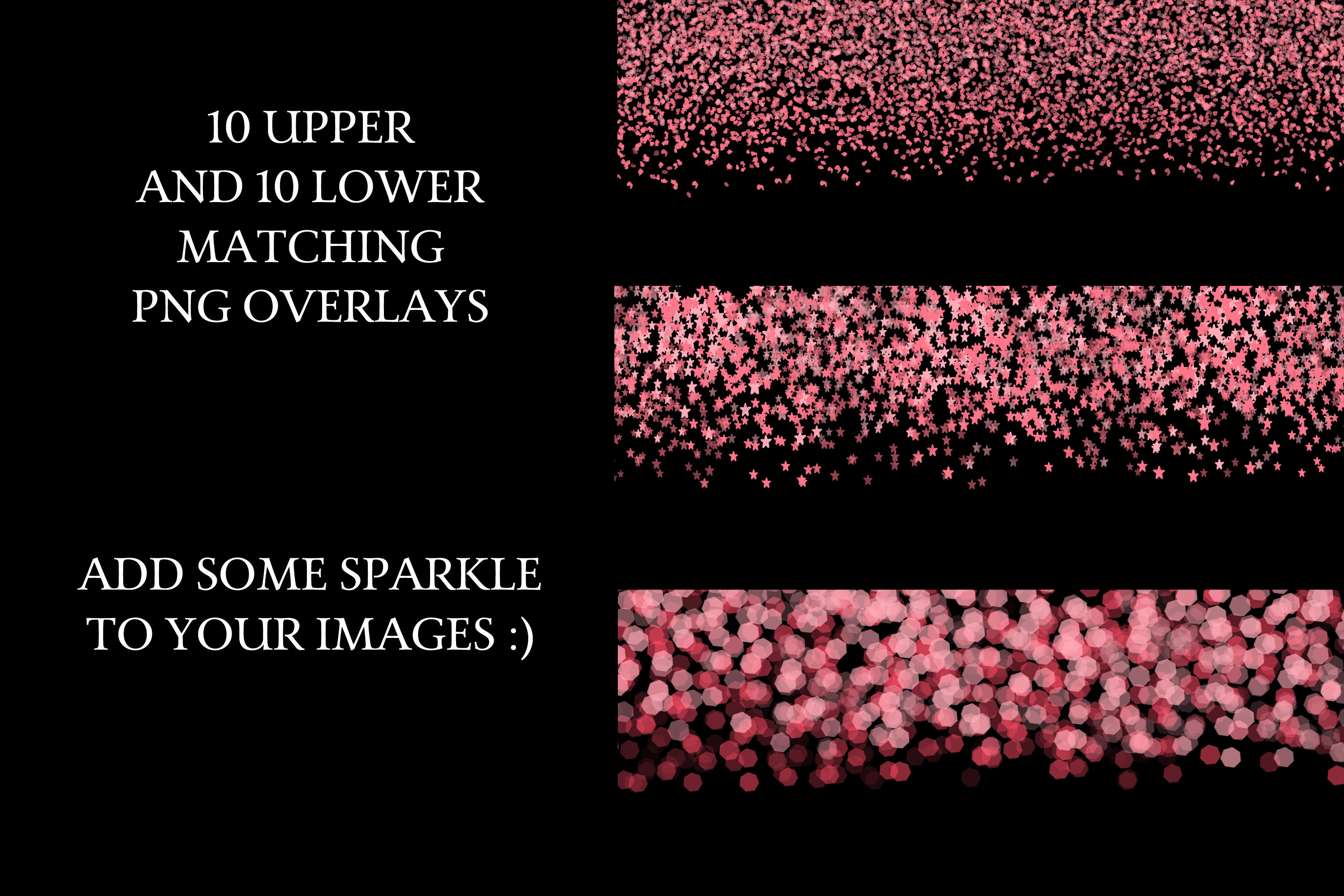 Rhodonite Pink - 10 Upper & 10 Lower Decorative Overlays