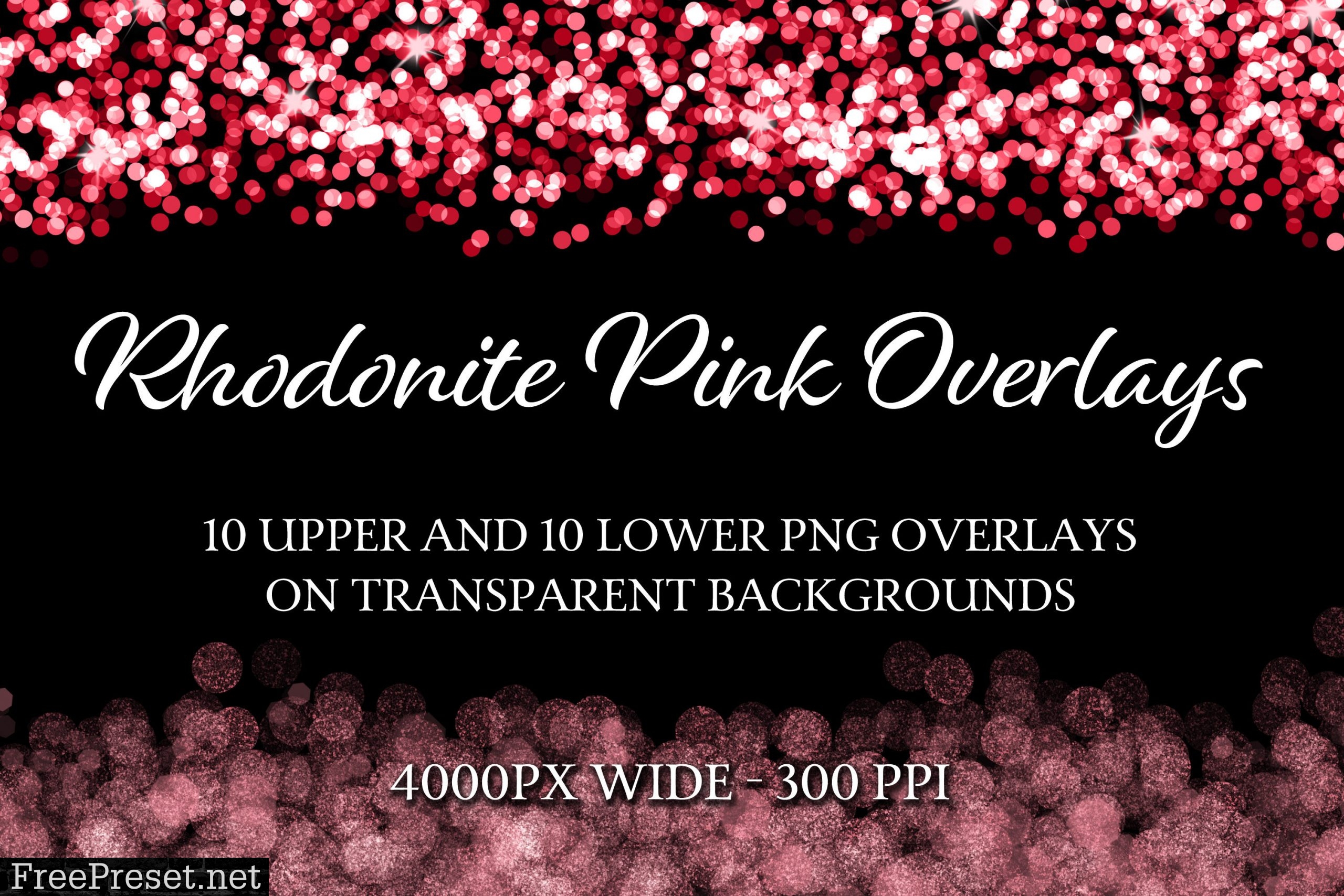 Rhodonite Pink - 10 Upper & 10 Lower Decorative Overlays